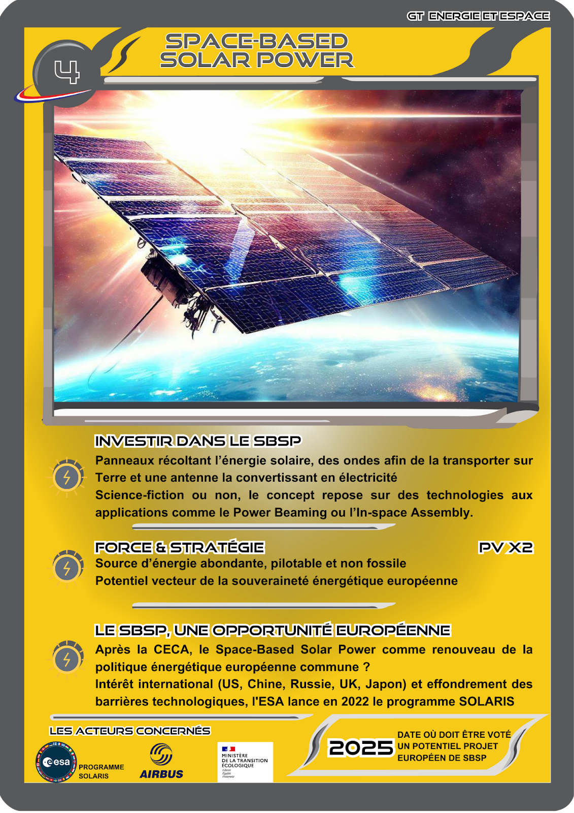 L&rsquo;énergie solaire depuis l&rsquo;espace